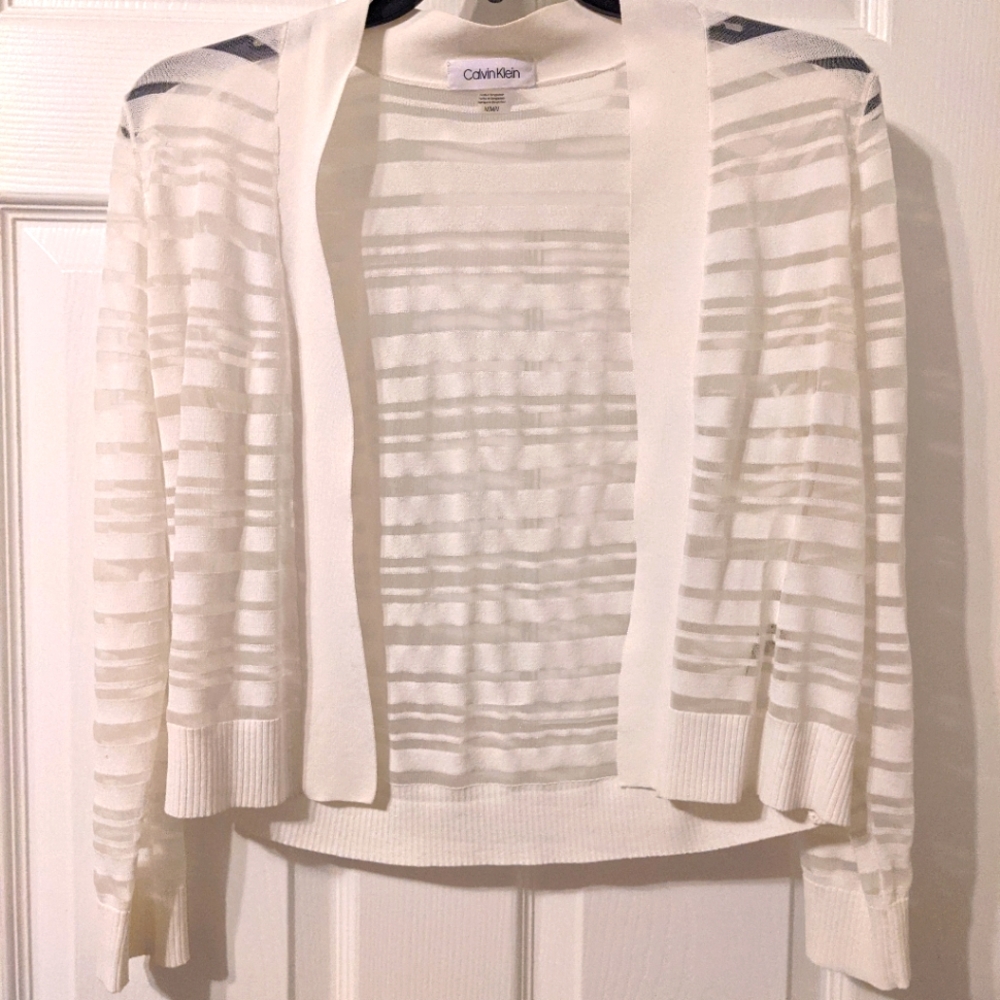 Calvin Klein sheer cardigan